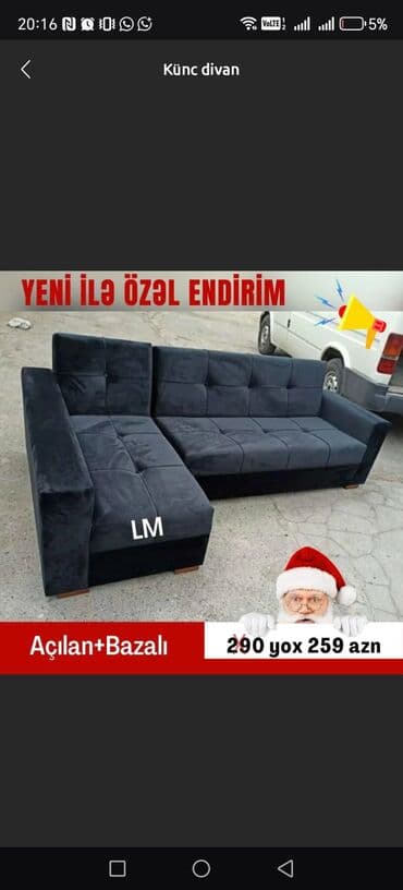 честер диван: Künc divan, Yeni, Açılan, Bazalı, Nabuk, Ödənişli çatdırılma — 3