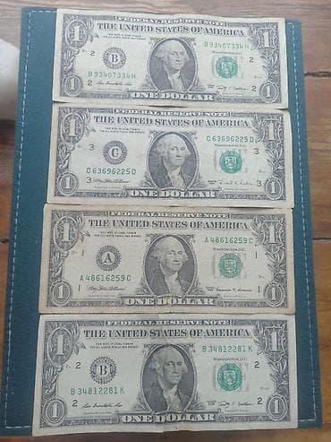 ABŞ 1 dollar kağız pulları – 4 ədəd kolleksiya dəsti Məzmun: - — 6