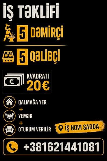 catdirilma isi: Fasad, naxış ustası tələb olunur, 6/1, Saatlıq ödəniş — 5