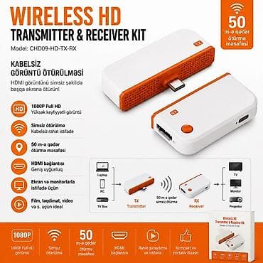 video ceken: Wireless HD Transmitter & Receiver Kit (Model: CHD09-HD-TX-RX) — 3