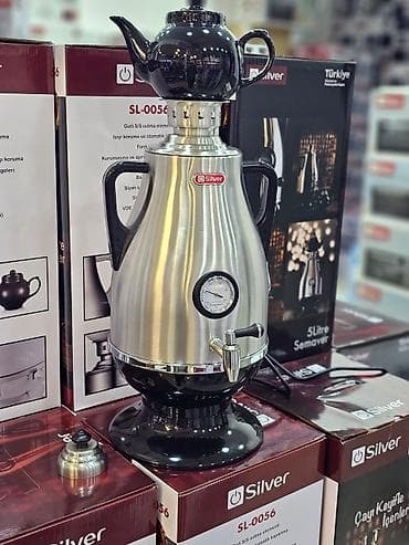 samovar cay: Elektrikli samovar silver model: sl-0056 elektri̇k semaver 5l — 3