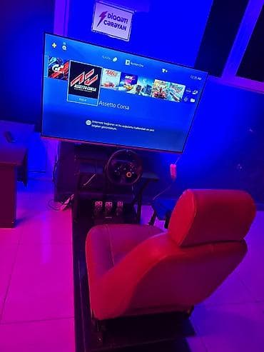 PS4 (Sony PlayStation 4): Təcili oyun dəsti satılır ! 127 dioqanal TV Shivaki model, BMW M5 — 1