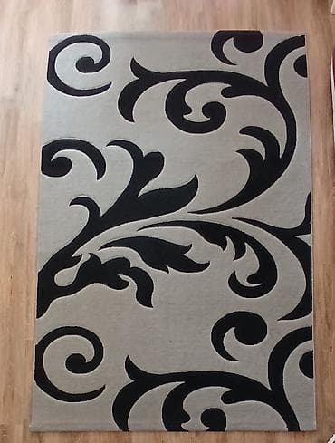 yeni il ağaci: Müasir dizaynlı xalça - Rəng: açıq boz fon üzərində qara, iri — 1