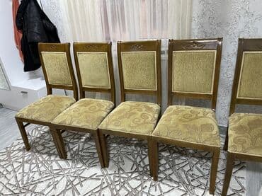 perla mebel dolablar: Qonaq otağı üçün, İşlənmiş, Açılan, Oval masa, 6 stul — 8