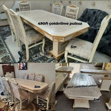 metbext divani: Mətbəx üçün, Açılmayan, Dördbucaq masa, 2 stul — 31