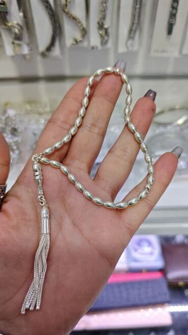 kehraba tesbeh: Gümüş təsbeh kolleksiyası.qiymet 100 m.dan baslayir - Material: gümüş — 6