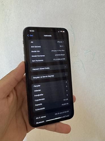 2 el telfonlar: IPhone 11 Pro Max, 64 GB, Gümüşü, Face ID — 3