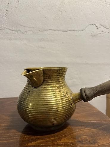 türk samovarı: İşlənmiş, rəng - Qızılı, Qəhvədan, Turka, 0,3 bucket volume l — 2