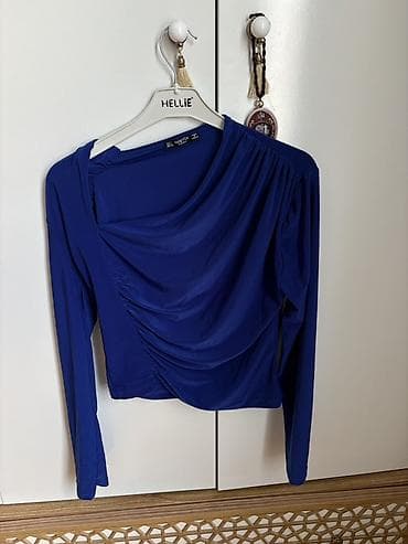 dest geyimler: Göy uzunqol kofta — 1
