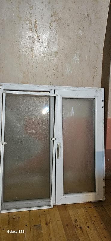 Дом и сад: PVC sürgülü pəncərə dəsti 1,10 eni 1,20 hündürlük işlənmiş - — 1