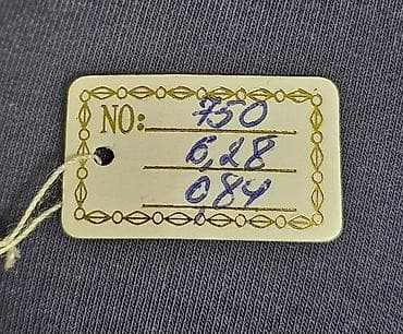 583 qizil: Üzük, Ağ qızıl, 750 Əyar, 0.51-1.00 Karat — 4