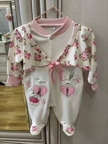 bej bodilər (pudra rəng bodilər): Kombinezon, Qız üçün, 0 - 3 ay — 1