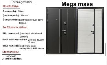 ev seyf qapilari: Mənzil üçün Yeni Giriş qapısı 120x205 sm Glazok ilə, Zəmanətli, Pulsuz çatdırılma — 2