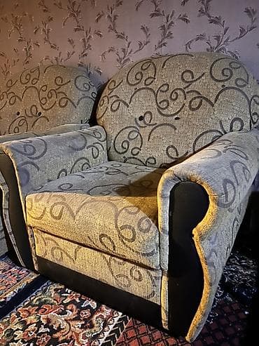 mingecevir divan: Divan, 2 kreslo, Bazasız, Açılmayan — 2