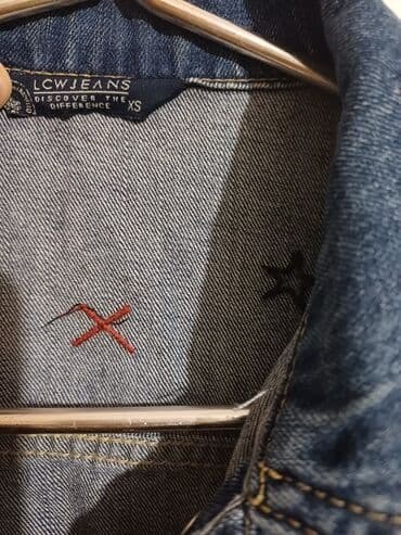 Şalvarlar: Dəbli cins gödəkçə - Klasik tünd mavi denim parça - Ön hissədə metal — 5