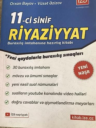 riyaziyyat 11: Məhsul: 11-ci sinif “Riyaziyyat – Buraxılış
Tep tezedi ici islenmiyib — 1