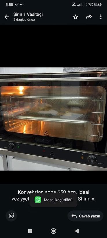 Digər biznes avadanlığı: Konveksion soba 650 Azn. Ideal veziyyetde. Unvan Sumqayit. Shirin x — 1