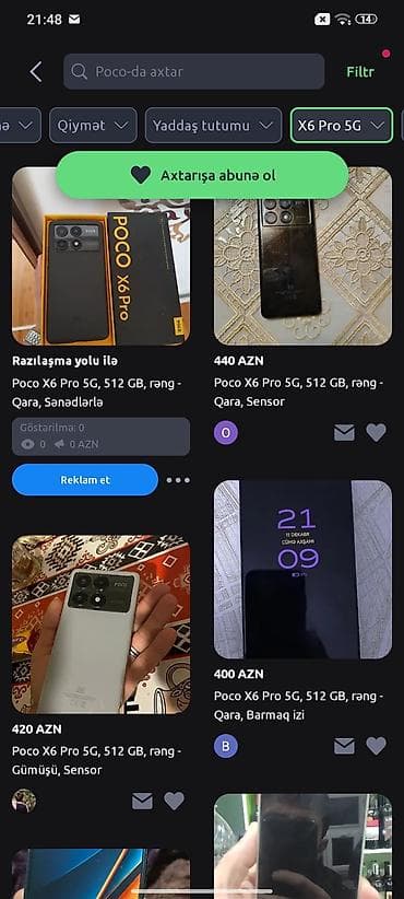 5g aparati: Poco X6 Pro 5G, 512 GB, rəng - Qara, Sənədlərlə — 4