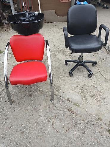 Salon üçün yuyucu lavabolu kreslo və usta kreslosu dəsti. - Yuyucu