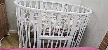 Oğlan və qız üçün, Yeni, Yumru, Beşik, Dəstsiz, Matras ilə, Yellənmə mexanizmsiz — 3
