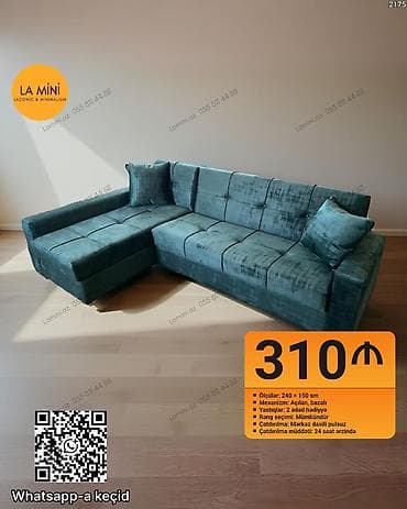 dal darı: Künc divan, Açılan, Bazalı, Parça, Şəhərdaxili pulsuz çatdırılma — 1