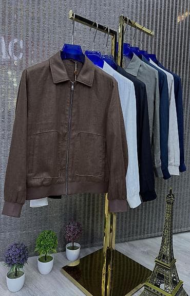 Şəxsi əşyalar: Kişi üçün nazik yaylıq kurtka – fermuarlı, klassik yaxalı model — 5