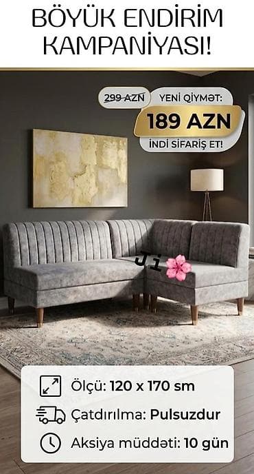 klassik divan modelleri: Mətbəx/künc divanları – böyük endirim kampaniyası! - Yeni qiymət: 189 — 2