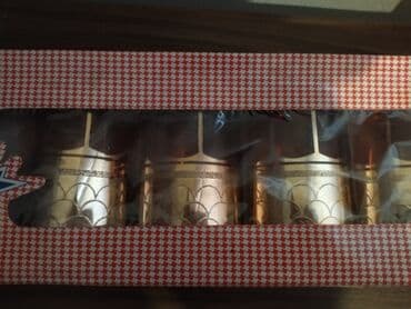 pon pon yumurtası: Stəkanlar, rəng - Narıncı, Şüşə, 6 ədədli dəst — 2