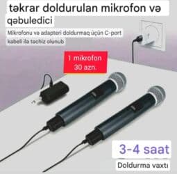 sədərək soyuducular: Новый Беспроводные (Bluetooth) Микрофон Самовывоз — 21