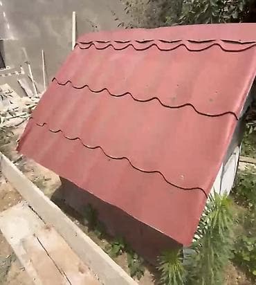 xamyak yuvası: İt evi – taxta konstruksiya, iki girişli - Material: qalın taxta — 2
