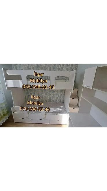 ucuz kravat: Oğlan və qız üçün, Yeni, Çarpayı, Matrassız, Siyirməli, Laminat — 2