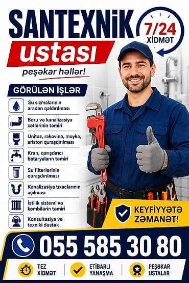 dəmir su cən: Santexnik islerinin munasib qiymetle gorulmesi — 2