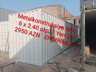 ucuz vaqon: 🔥🔥🔥🔥🔥 ENDIRIMLI 🔥🔥🔥🔥🔥 ✅- Yeni Ofis Metalkonstruksiya 6 x 2.40 olcu — 1