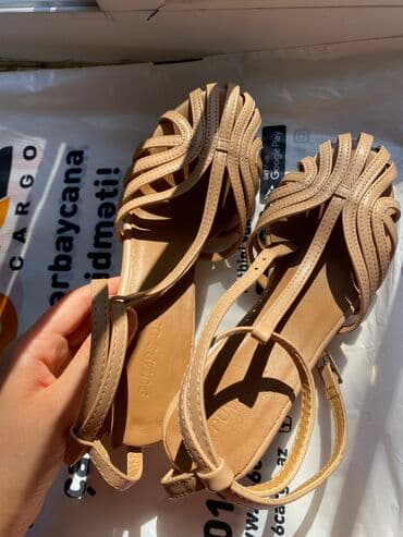 qadin sapaskileri: Tuflilər, Ölçü: 35, rəng - Bej, Yeni — 2