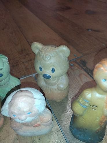 hello kitty oyuncaq: Kolleksiya üçün1950il sovet dövrünə aid rezin fiqurlar dəsti - — 7