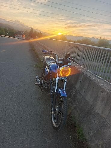 NAMA markalı motosiklet 110cc - Rəng: mavi, qara detallarla - Ön — 5