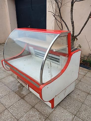 Промышленные морозильники: Soyuduculu vitrin (mağaza vitrinli soyuducu) - Ön və yan tərəfləri — 2