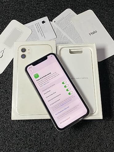 IPhone 11, 128 GB, Ağ, Zəmanət, Kredit, Face ID — 3