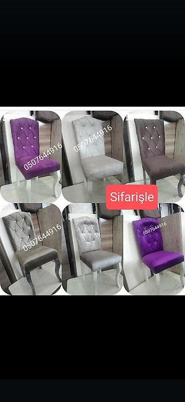 Masalar: Qonaq otağı üçün, Yeni, Qatlanmayan, rəng - Boz Stul — 6