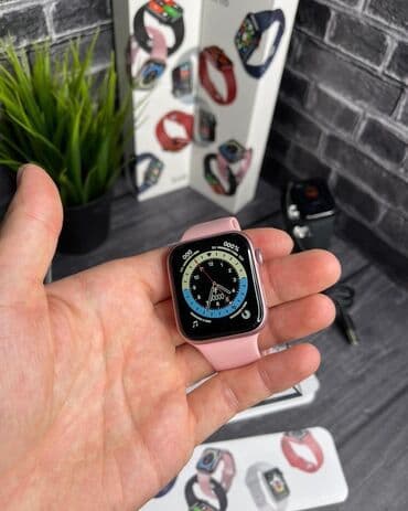 микрофон купить в баку: Новый, Смарт часы, Apple, Сенсорный экран, цвет - Черный — 5