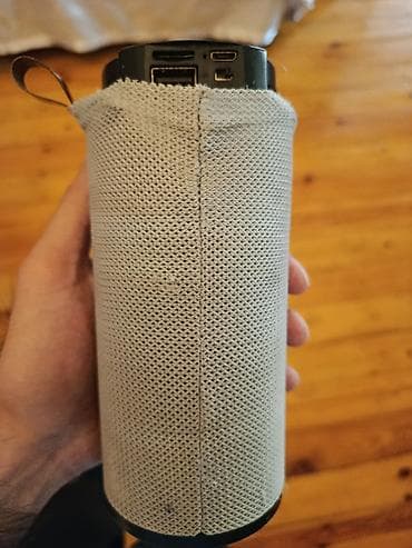 Portativ Bluetooth akustik kolonka - Silindrik dizayn, parça örtük və — 4