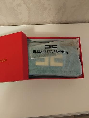 Yemlər: Elisabetta Franchi çiyin çantası - Rəng: dəniz mavisi - Material — 2