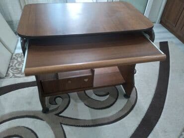 стол в кабинет руководителя: Düz masa, Polkalı, Siyirməli, Teksturalı laminat — 4