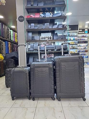 Sərt korpuslu səyahət çamadan dəsti – 3 ölçü - Material: zərbəyə