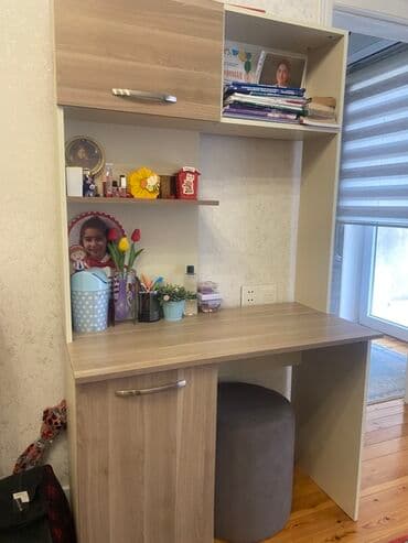 стол для наращивания ногтей: Прямой стол, Без стула, С полками, С выдвижными ящиками, Ламинат простой — 3