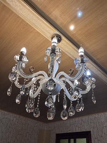 Çılçıraq, 8 lampa, Xrustal