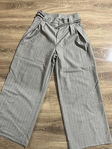 zara salvar: Ağ-qara zolaqlı, geniş balaqlı qadın şalvarı. Bu şalvar yüksək bel — 3