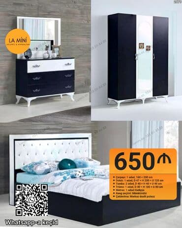 trümo: İkinəfərlik çarpayı, Dolab — 1