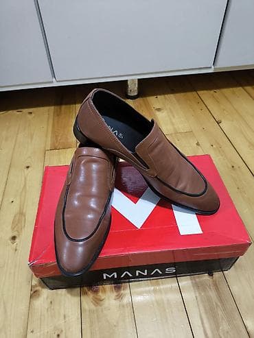 рыжие мужские туфли: Размер: 40, цвет - Коричневый, Б/у — 2