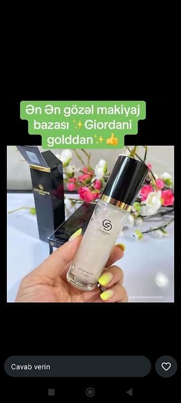 Giordani Gold makiyaj bazası - Şüşə flakonda, pompalı dozatorla. -